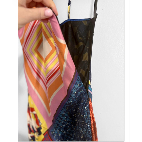 Staud Cubism Rare Bohemian Halter Maxi Satin Slip Dress - Picture 11 of 12